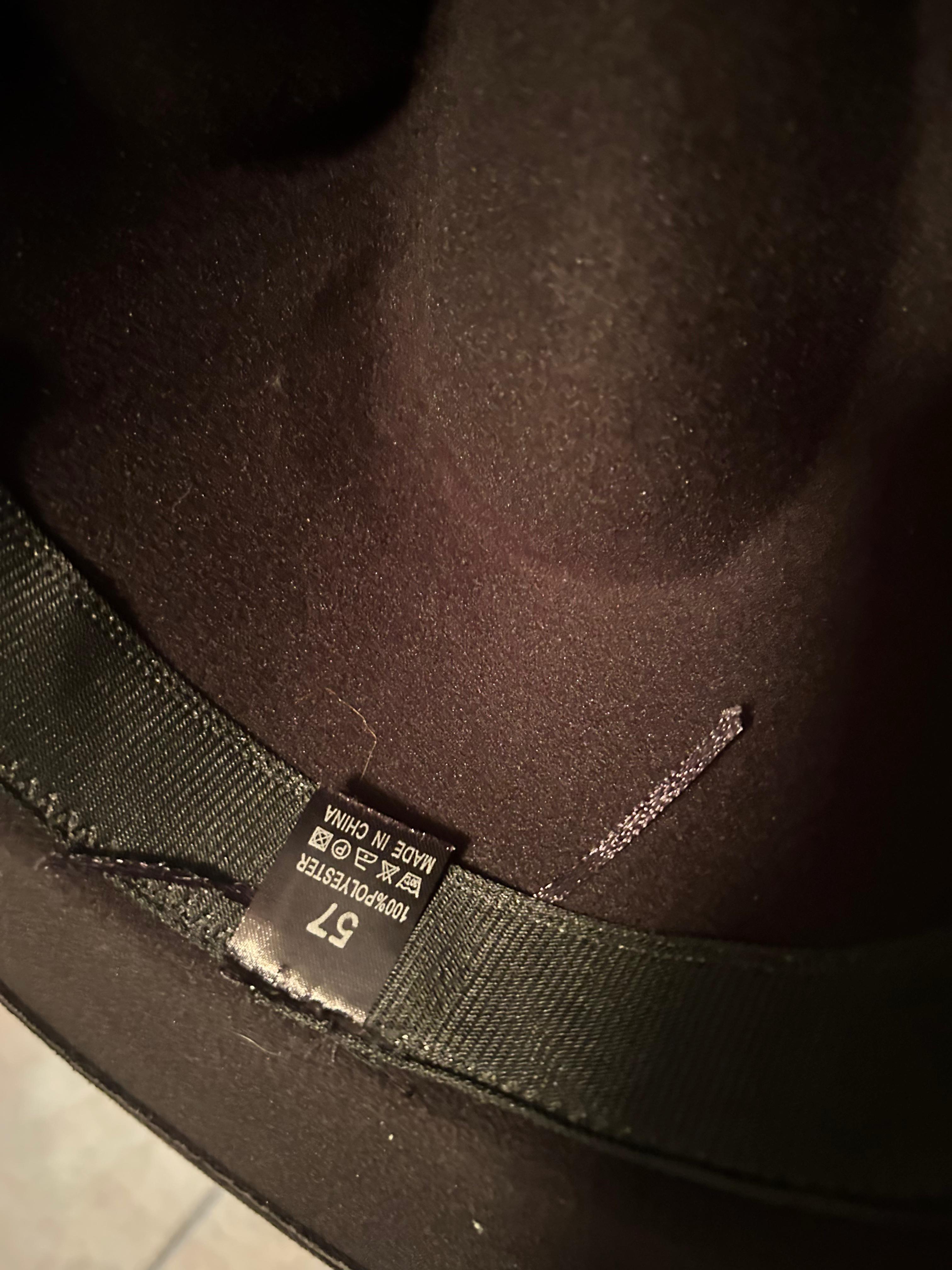 ✨ Noir Rounded Hat - Black Chrome Chain Detail ✨