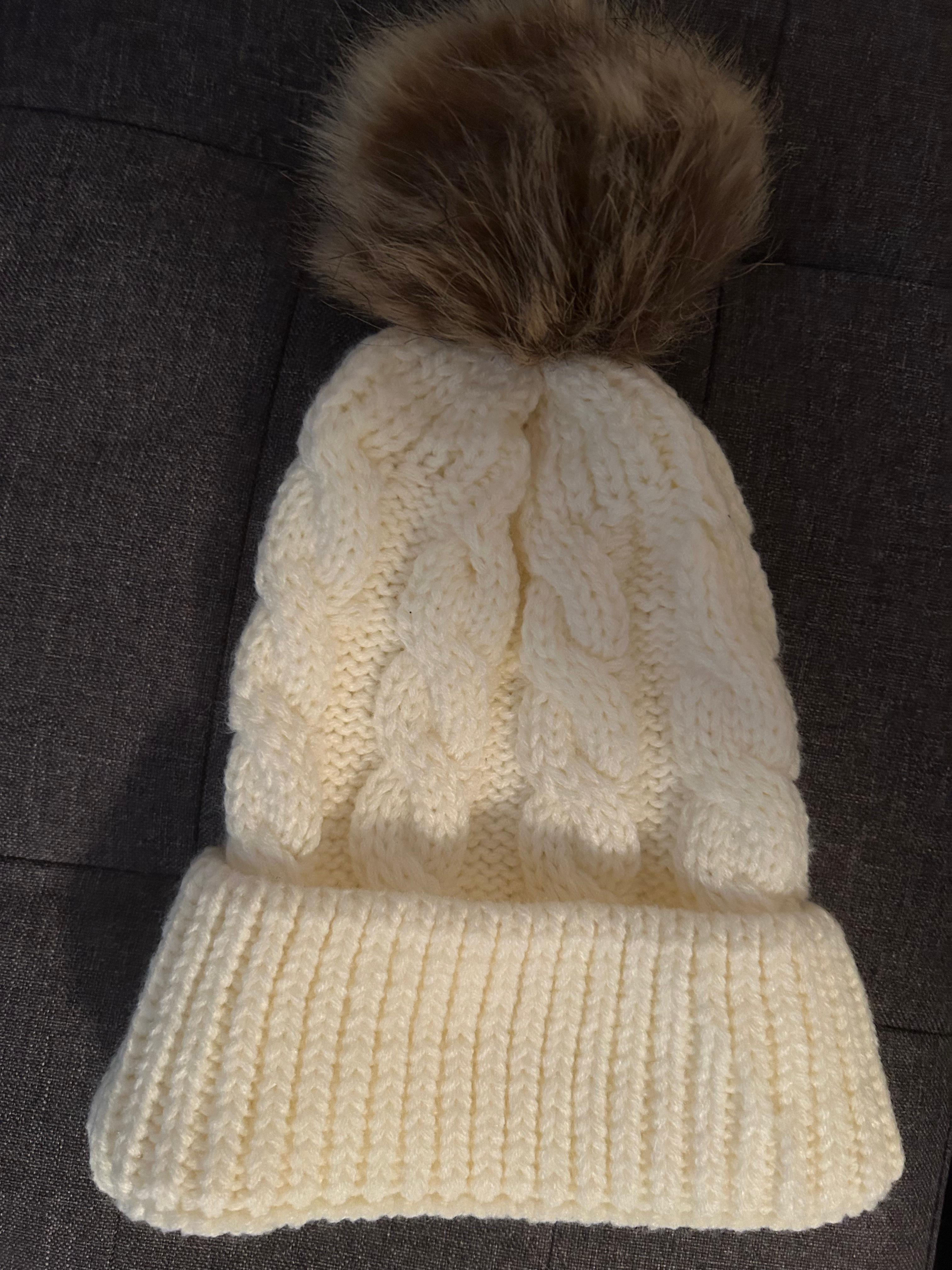 Beige Pom-Pom Beanie - CC Brand